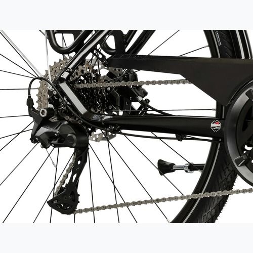 Bicicletă de trekking pentru bărbați KROSS Trans 7.0 black/silver/gloss