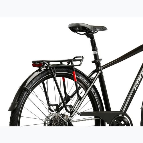 Bicicletă de trekking pentru bărbați KROSS Trans 7.0 black/silver/gloss
