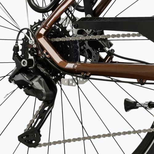 Bicicletă de trekking pentru bărbați KROSS Trans 5.0 brown/silver/gloss