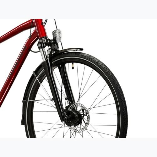 Bicicletă de trekking pentru bărbați KROSS Trans 4.0 ruby/black/gloss