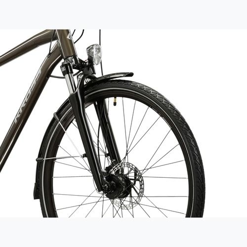 Bicicletă de trekking pentru bărbați KROSS Trans 4.0 brown/silver/gloss
