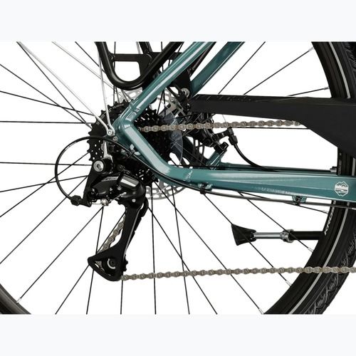 Bicicletă de trekking pentru bărbați KROSS Trans 3.0 green/silver/gloss