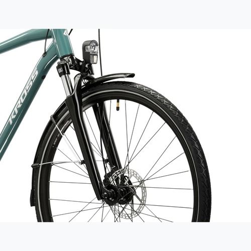 Bicicletă de trekking pentru bărbați KROSS Trans 3.0 green/silver/gloss