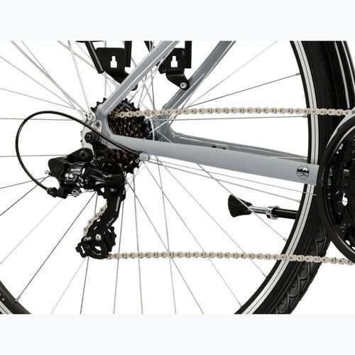 Bicicletă de trekking pentru bărbați KROSS Trans 1.0 grey/black/gloss