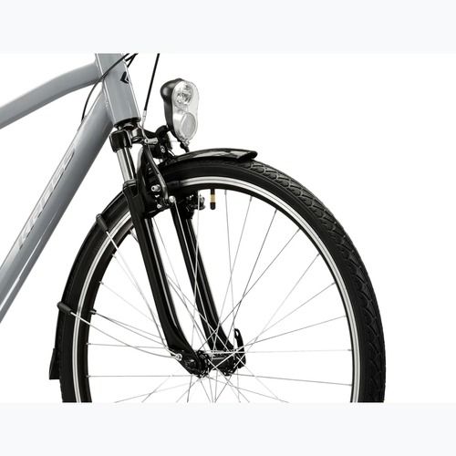 Bicicletă de trekking pentru bărbați KROSS Trans 1.0 grey/black/gloss