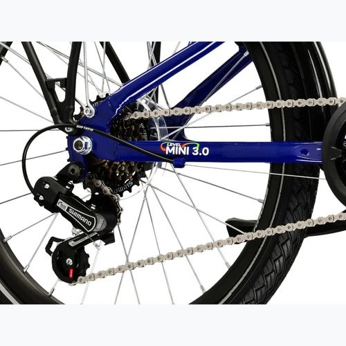 Bicicletă pentru copii KROSS Level Mini 3.0 Eq navy blue/white/gloss