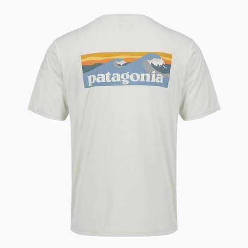 Tricou pentru bărbați Patagonia Capilene Cool Daily - Boardshort Logo dyno white