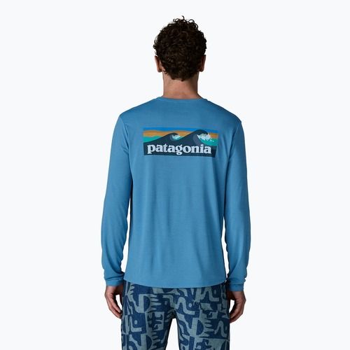 Longsleeve pentru bărbați Patagonia Capilene Cool Daily - Boardshort Logo shore blue/light shore blue x-dye