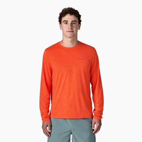 Longsleeve pentru bărbați Patagonia Capilene Cool Daily - Boardshort Logo orange peel/light orange peel x-dye