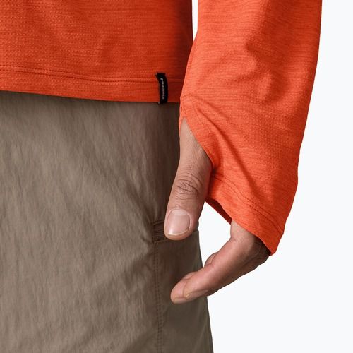 Bluză pentru bărbați Patagonia Capilene Cool Sun Hoody coal orange/light coal orange x-dye