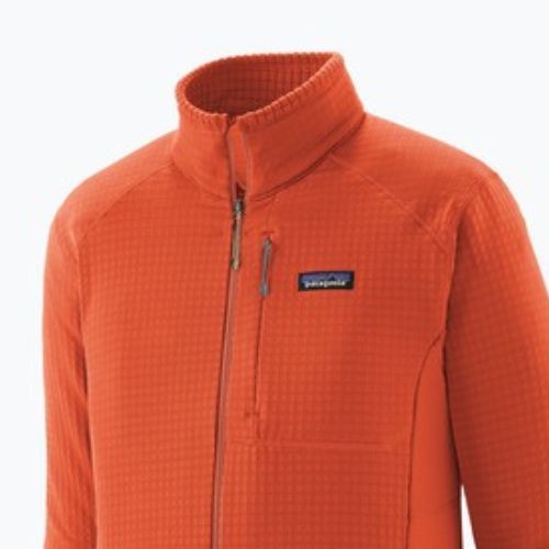 Bluză fleece pentru bărbați Patagonia R1 Hybrid coal orange