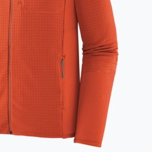 Bluză fleece pentru bărbați Patagonia R1 Hybrid coal orange