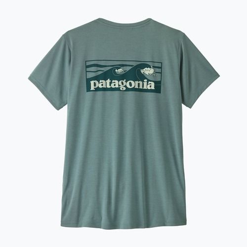 Tricou pentru femei Patagonia Capilene Cool Daily Shirt - Boardshort Logo blue sage/light blue sage x-dye