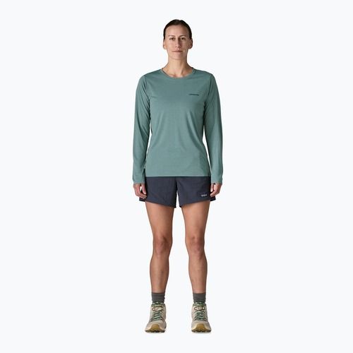 Longsleeve pentru femei Patagonia Capilene Cool Daily Shirt - Boardshort Logo blue sage/light blue sage x-dye