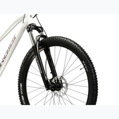 Bicicletă de munte pentru femei KROSS Lea 4.0 In 27.5 white/purple/gloss