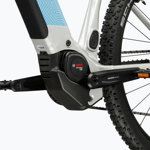 Bicicletă electrică pentru femei KROSS Influx Hyb 5.0 W 29 cells 800 Wh silver/blue/gloss