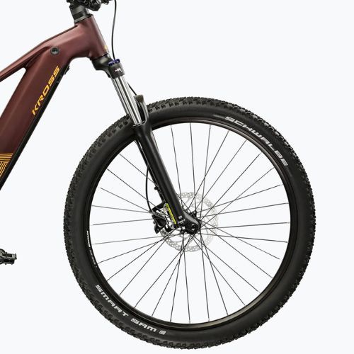 Bicicletă electrică KROSS Influx Hyb 3.0 29 el. 800 Wh ruby/gold/matte