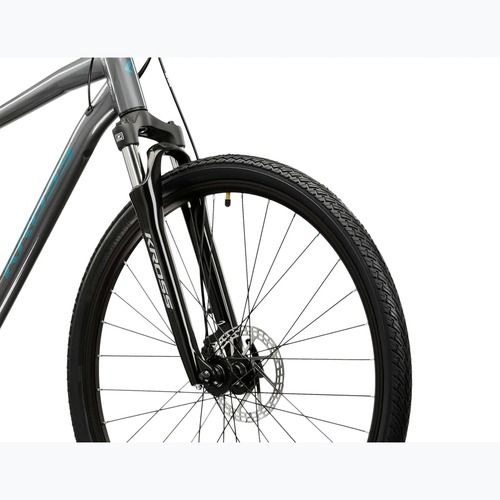 Bicicletă cross KROSS Evado 3.0 grey/teal/gloss