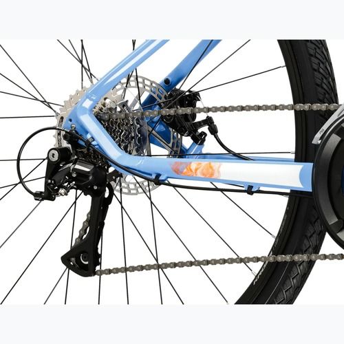 Bicicletă cross pentru femei KROSS Evado 3.0 In blue/white/gloss