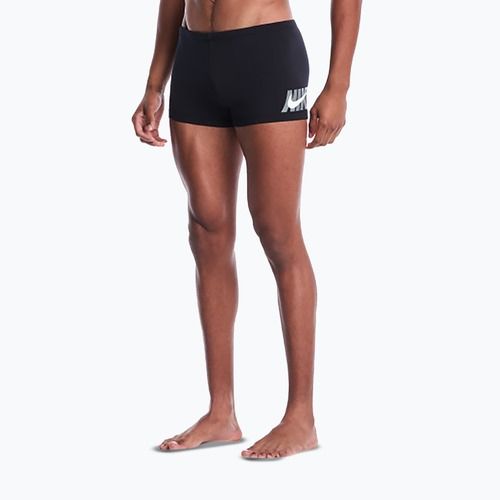 Boxeri de baie pentru bărbați Nike Logo Graphic Square Leg black