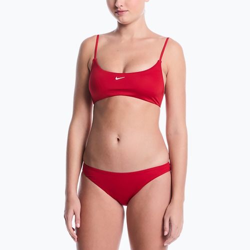 Costum de înot din două piese pentru femei Nike Essential Bralette Bikini gym red