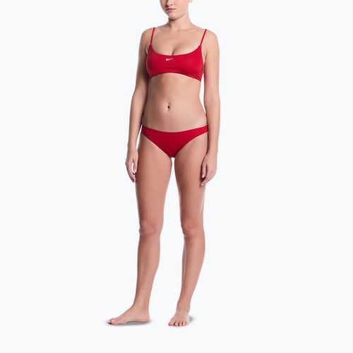 Costum de înot din două piese pentru femei Nike Essential Bralette Bikini gym red