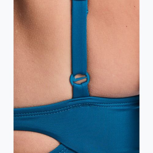 Costum de înot întreg pentru femei Nike Essential V-Neck green abyss