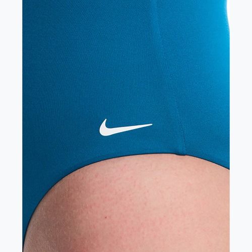 Costum de înot întreg pentru femei Nike Essential V-Neck green abyss