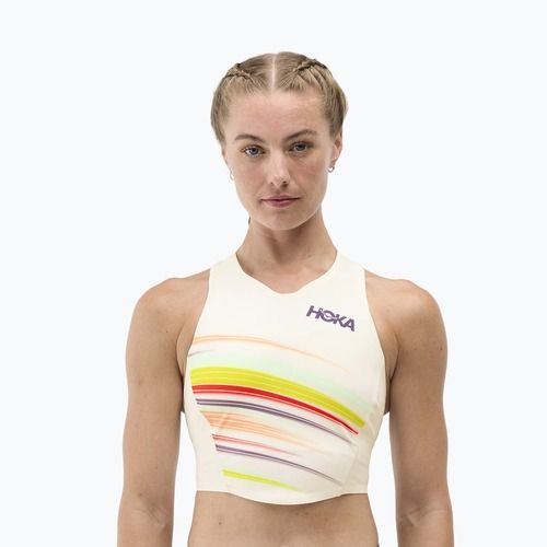 Top de antrenament HOKA Race Day Crop alabaster flare
