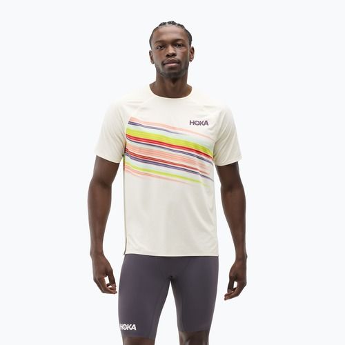 Tricou de alergare pentru bărbați HOKA Race Day alabaster flare