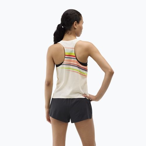 Tricou de alergare pentru femei HOKA Race Day Singlet alabaster flare