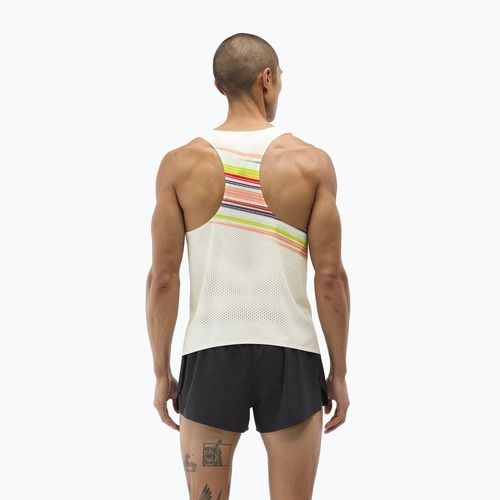 Tricou de alergare pentru bărbați HOKA Race Day Singlet alabaster flare