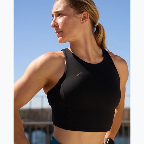 Sutien de antrenament HOKA Elaro Crop black