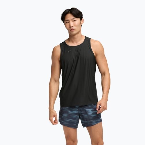 Tricou de alergare pentru bărbați HOKA Airolite Tank 2.0 black