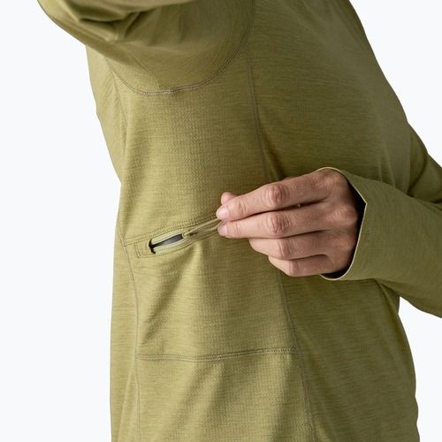 Bluză pentru femei Patagonia Capilene Cool Sun Hoody gumtree green/light gumtree green x-dye