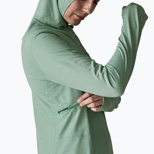 Bluză pentru femei Patagonia Capilene Cool Sun Hoody thermal blue/thin ice x-dye