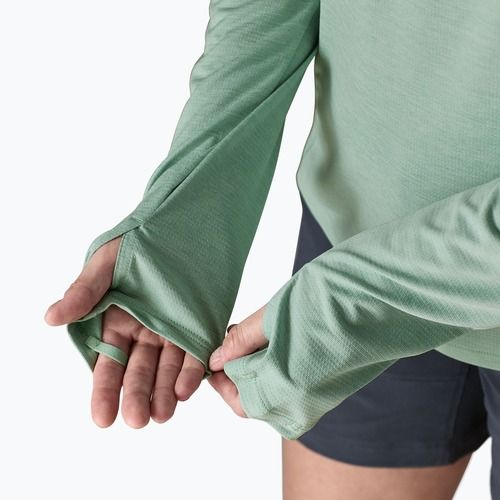 Bluză pentru femei Patagonia Capilene Cool Sun Hoody thermal blue/thin ice x-dye