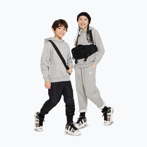 Bluză pentru copii Nike Sportswear Club Fleece dark grey heather/white