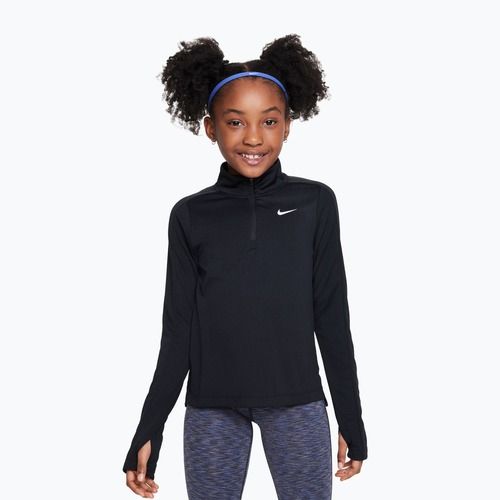 Bluză cu mânecă lungă de antrenament pentru copii Nike Dri-Fit 1/4 Zip black/white