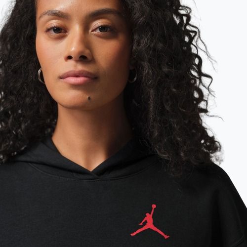 Bluză damă Nike Jordan Fleece Hoodie black/gym red