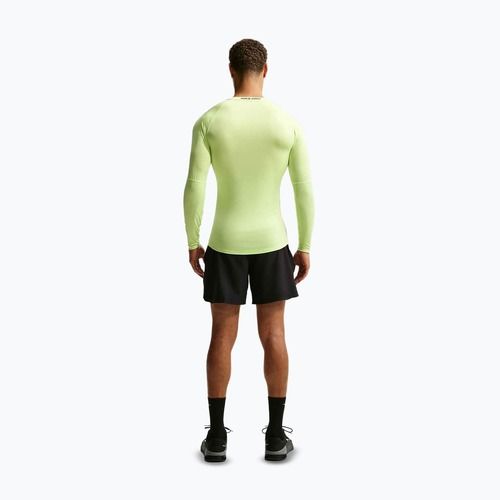 Bluză de antrenament cu mânecă lungă pentru bărbați Nike Pro Dri-Fit Tight Fitness light liquid lime/black