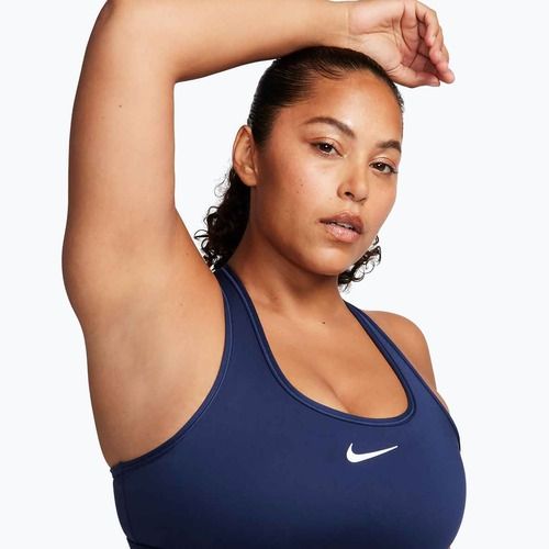 Sutien de antrenament Nike Swoosh Medium Support midnight navy/white