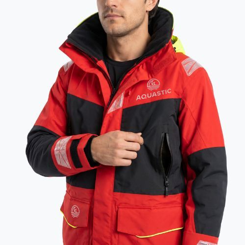 Kurtka żeglaska męska AQUASTIC Outrun 15 000/15 000 czerwony