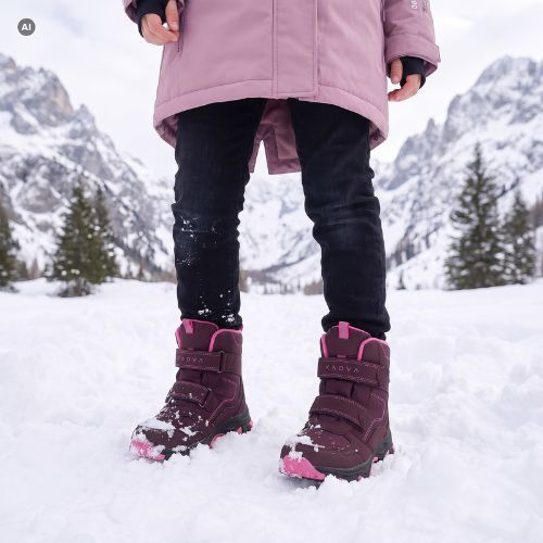 Cizme de zăpadă pentru copii KADVA Snowey Mid WP roz