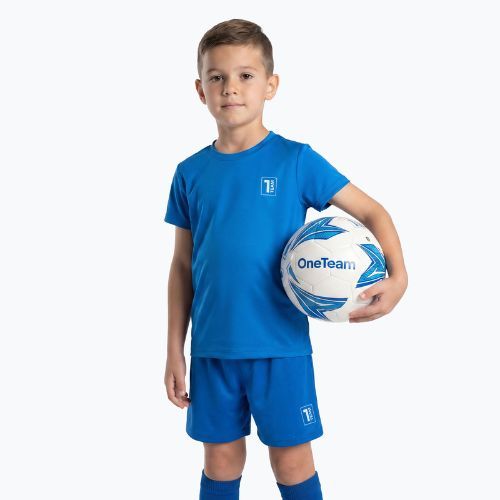 Set fotbal pentru copii OneTeam Precision Set tricou și pantaloni scurți albastru