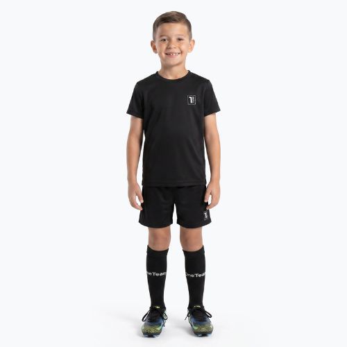Set fotbal pentru copii OneTeam Precision Set tricou și pantaloni scurți negru