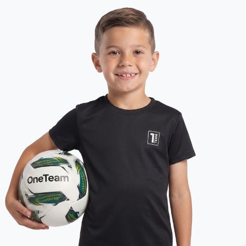 Set fotbal pentru copii OneTeam Precision Set tricou și pantaloni scurți negru