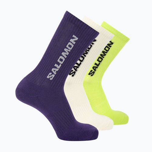Șosete Salomon Everyday Crew 3 perechi vanilla ice/acid lime/deep blue