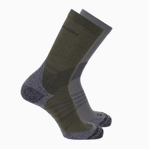Șosete Salomon X Ultra Access Crew 2 pairs excalibur/olive night