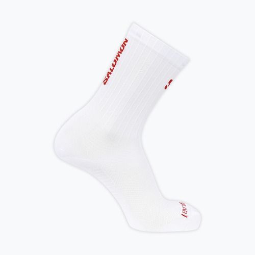 Șosete Salomon S/Lab Phantasm Crew 3 white/fiery red